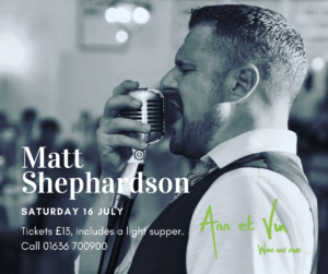 Matt Shephardson sings live at Ann et Vin in Newark