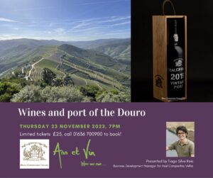 Wines and Ports of the Douro - a Portuguese wine tasting at Ann et Vin