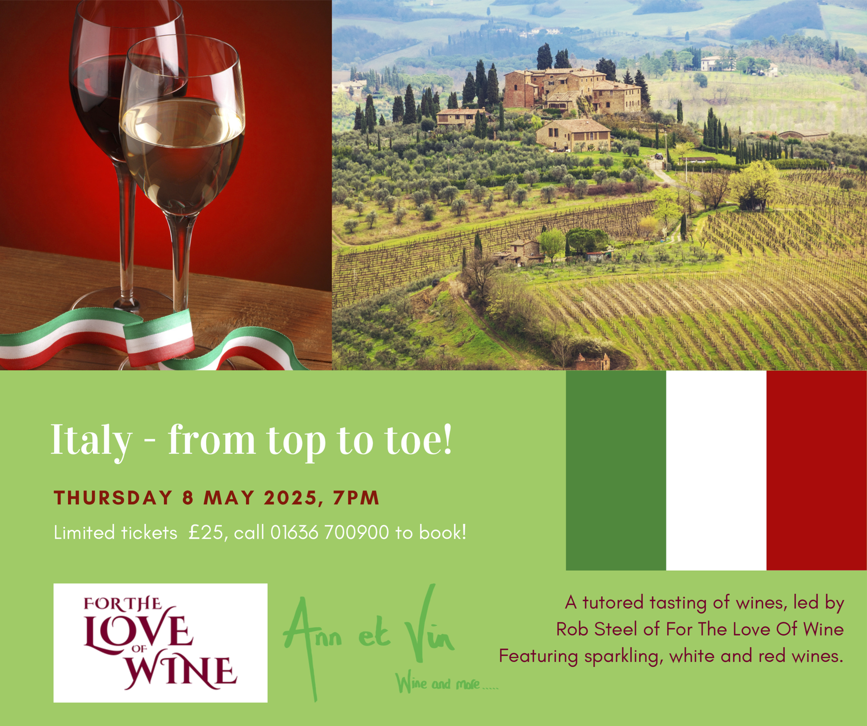 Italian Wine Tasting - Italy from Top to Toe